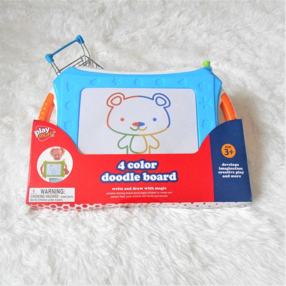 Play Right 4 Color Doodle Board Blue Multi